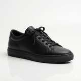 Premium Black Leather Sneakers for Men