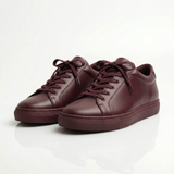 Premium Burgundy Leather Sneakers for Men